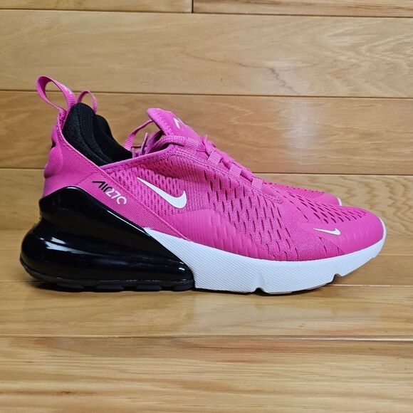 Nike Air Max 270 GS Youth Laser Fuchsia Summit White Pink Black Shoe 943345-602